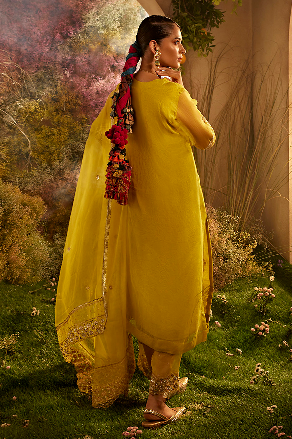 Mustard Kurta Set with Dupatta