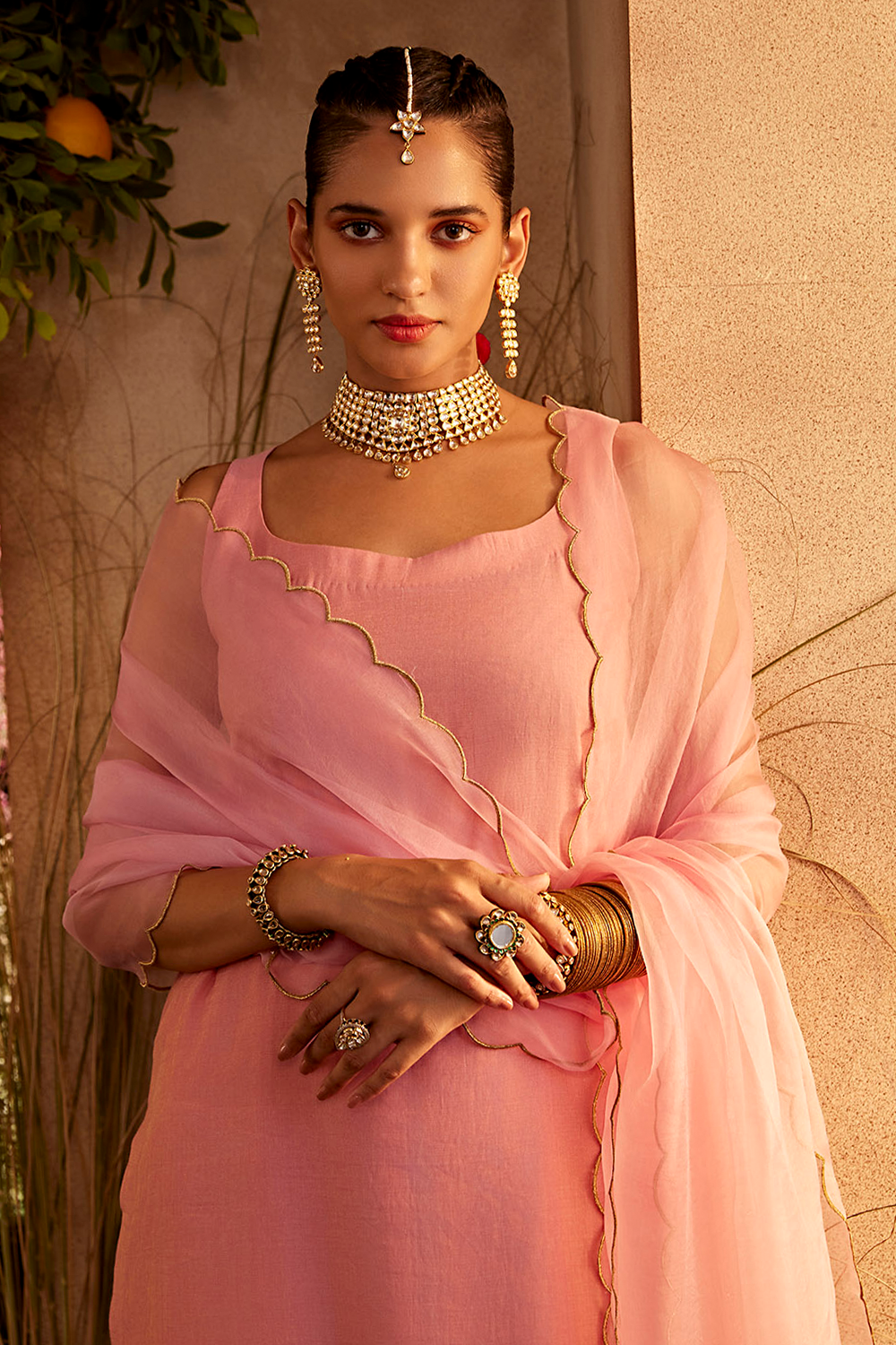 Pink Kurta Set with Dupatta