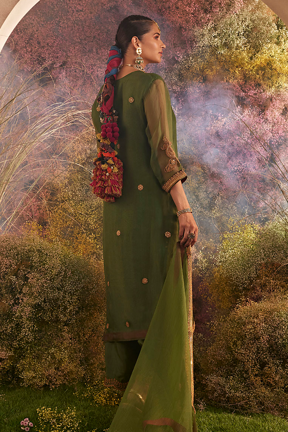 Green Kurta Set with Dupatta