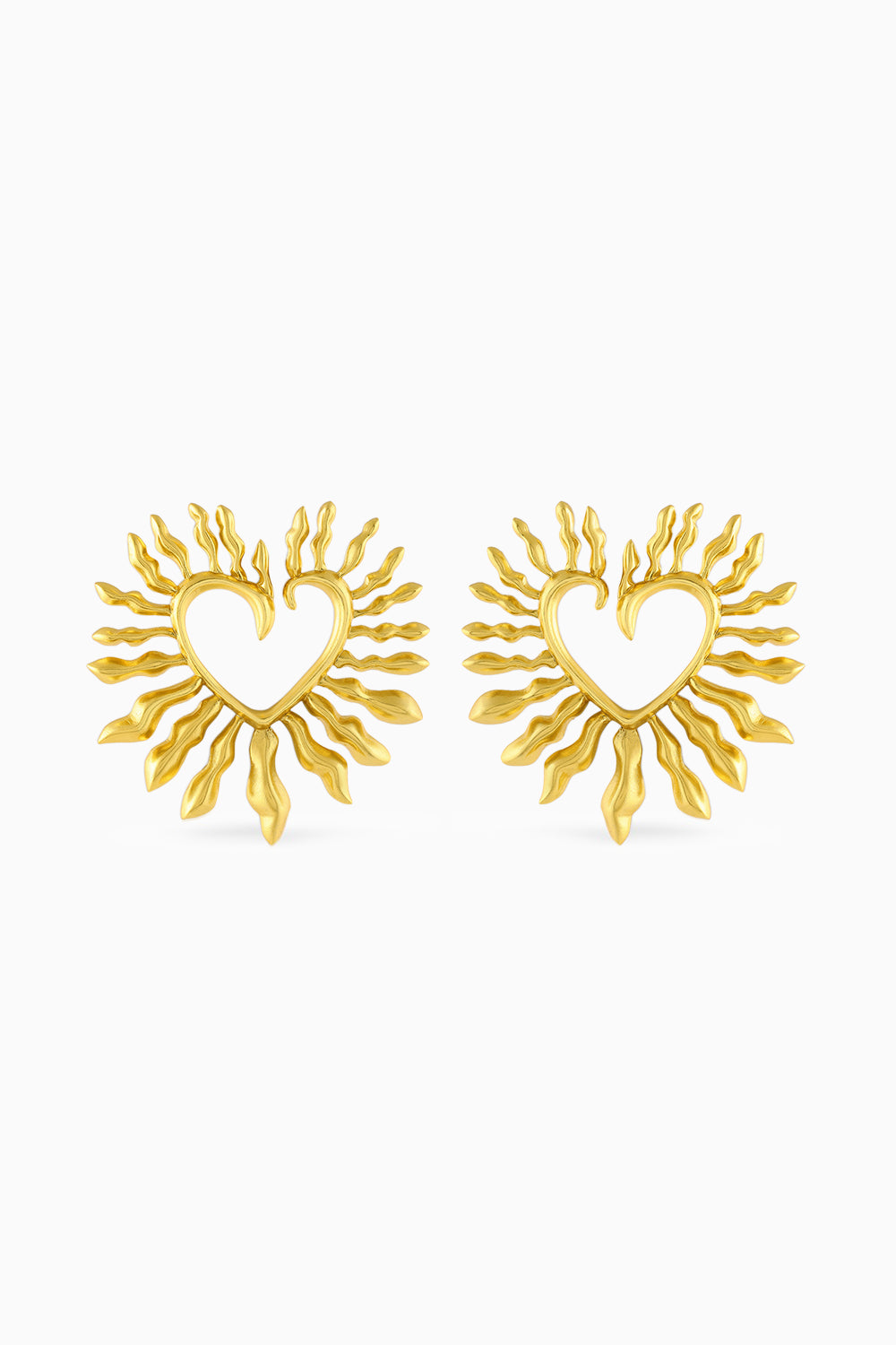 Amour Heart Gold Earrings