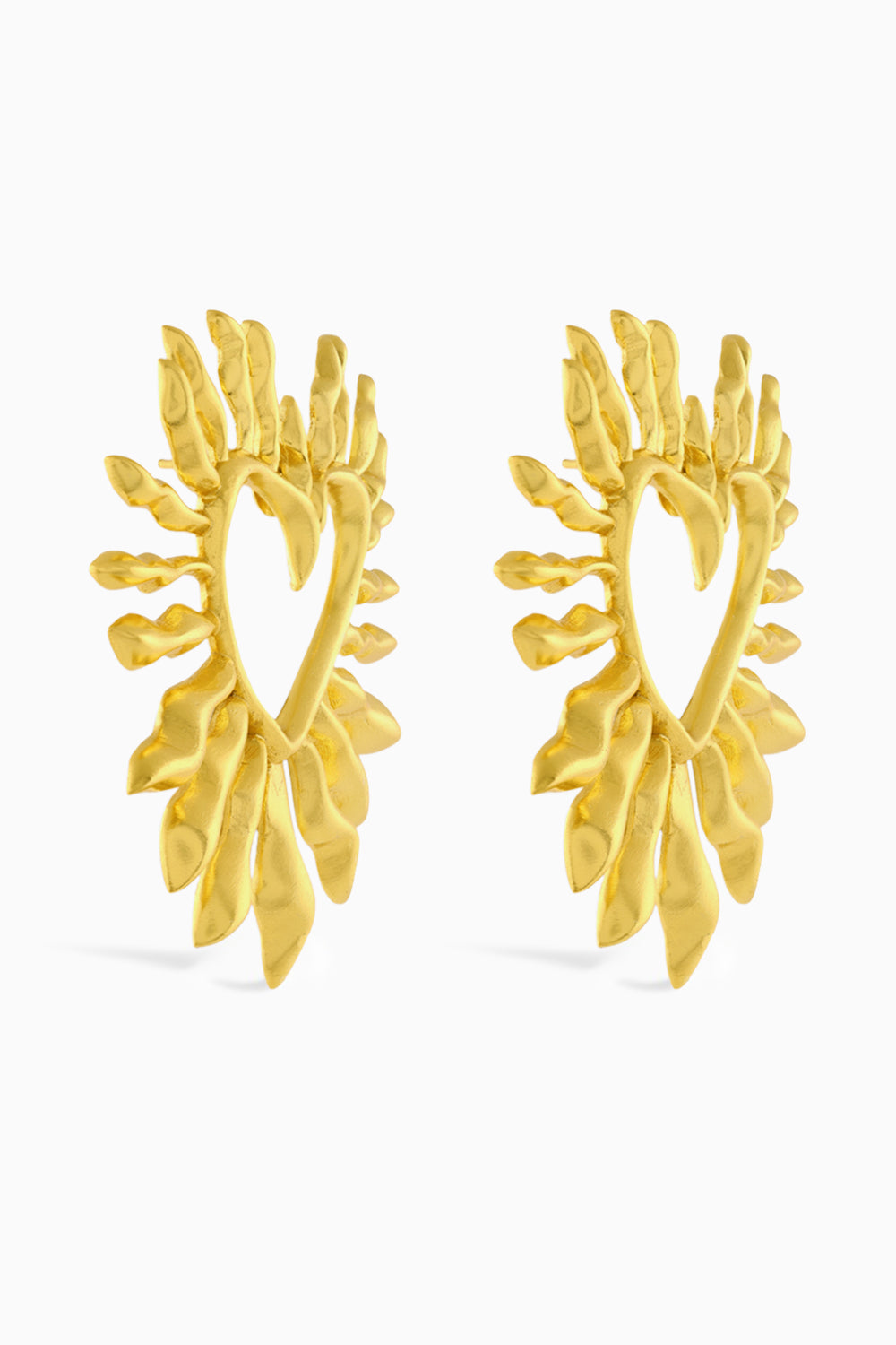 Amour Heart Gold Earrings