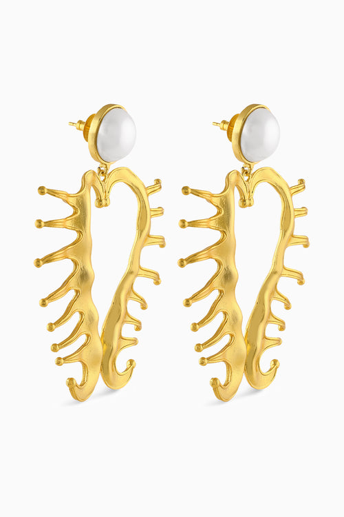 Amour Heart Pearl Earrings