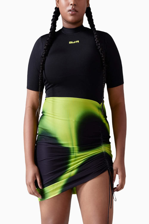 Ruched Tee Neon Dress