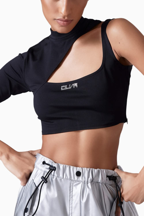 Black Active Jersey Top