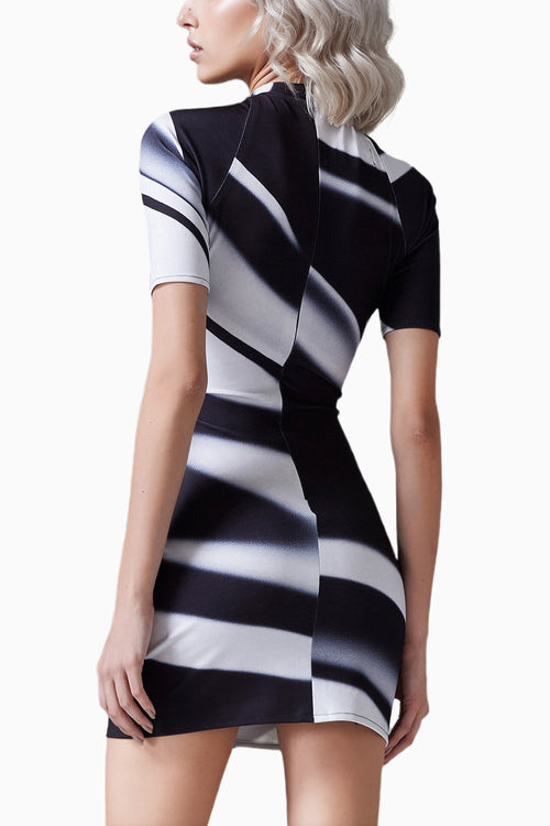 Bnw Gradient Print Mini Dress