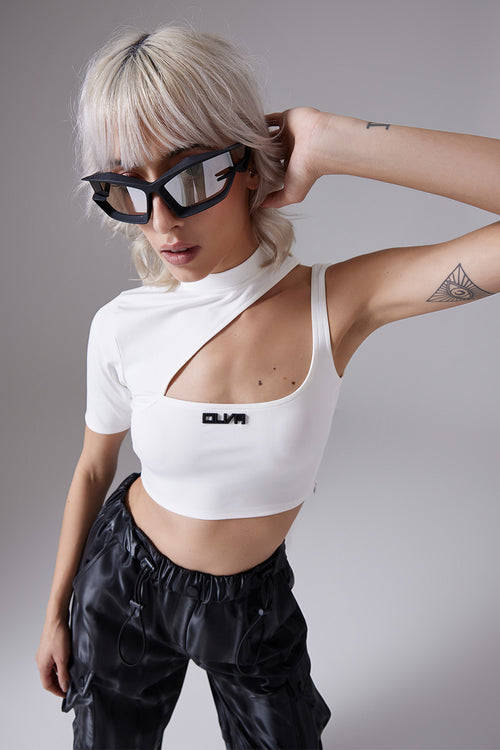 White Active Jersey Top