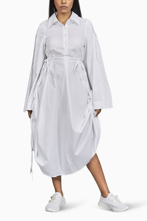 Classic Shirt Dress in White