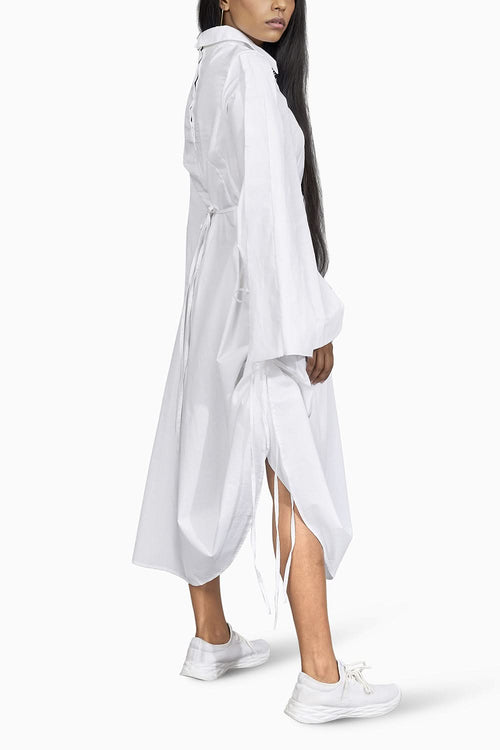 Classic Shirt Dress in White