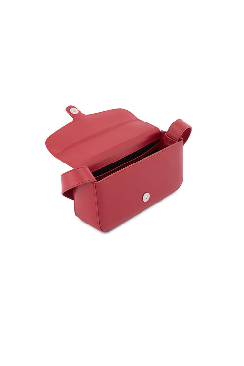 Claudia Nappa Mulberry Crossbody Bag