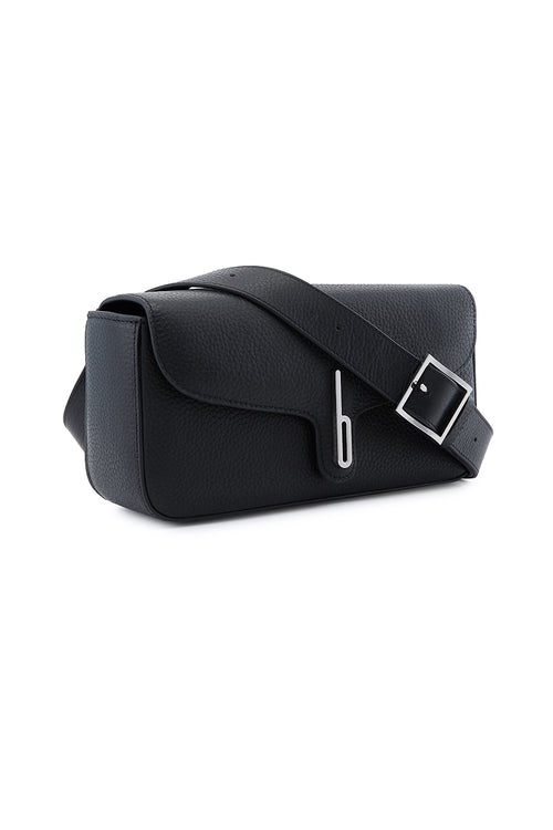 Claudia Pebble Black Crossbody Bag