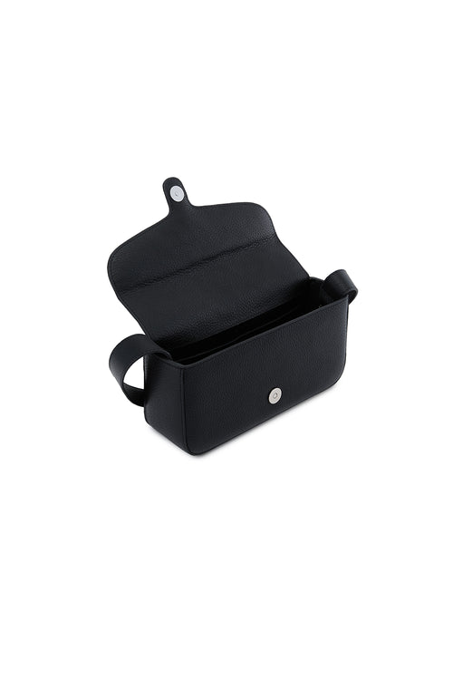 Claudia Pebble Black Crossbody Bag