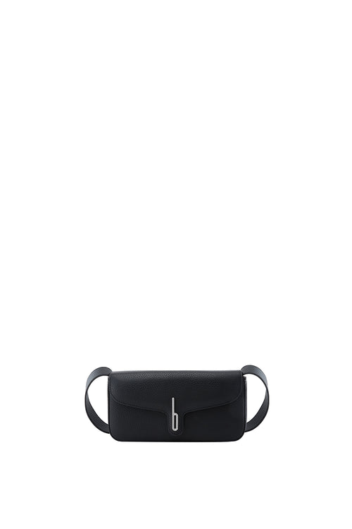 Claudia Pebble Black Crossbody Bag