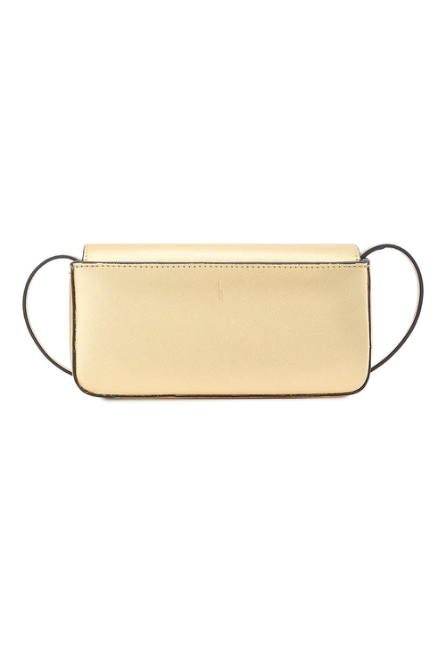 Claudia Mini Metallic Gold Crossbody Bag