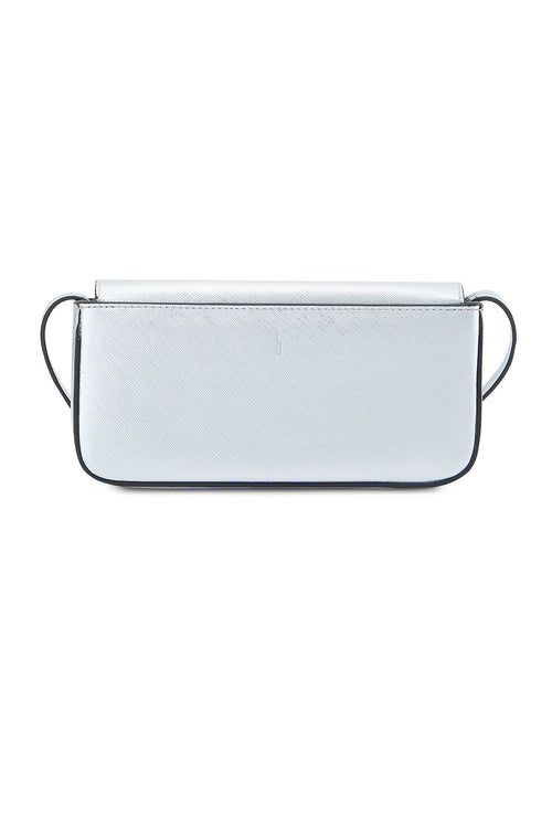 Claudia Mini Metallic Silver Crossbody Bag