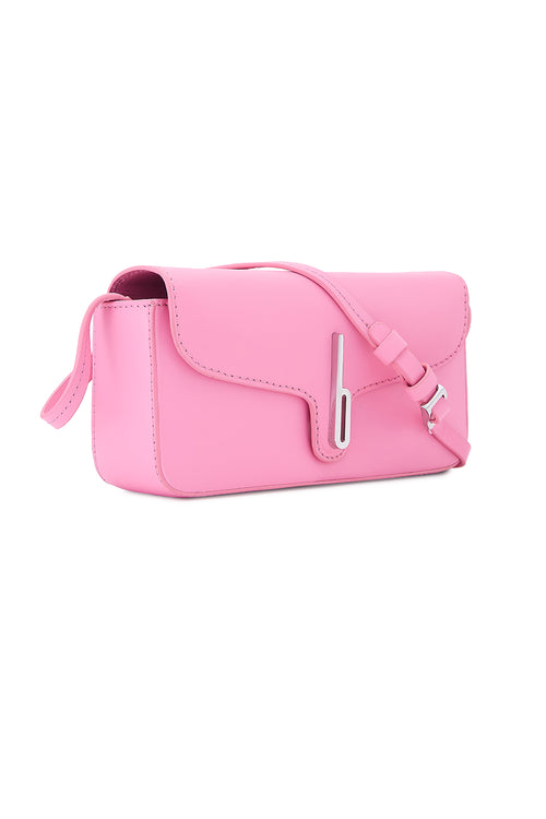 Claudia Mini Nappa Gum Pink Crossbody Bag
