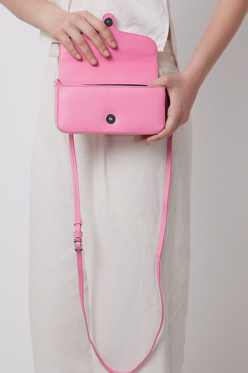 Claudia Mini Nappa Gum Pink Crossbody Bag