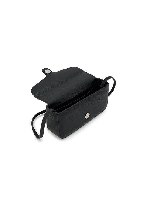 Claudia Mini Pebble Black Crossbody Bag
