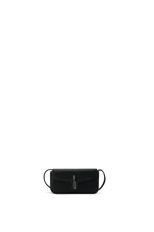 Claudia Mini Pebble Black Crossbody Bag
