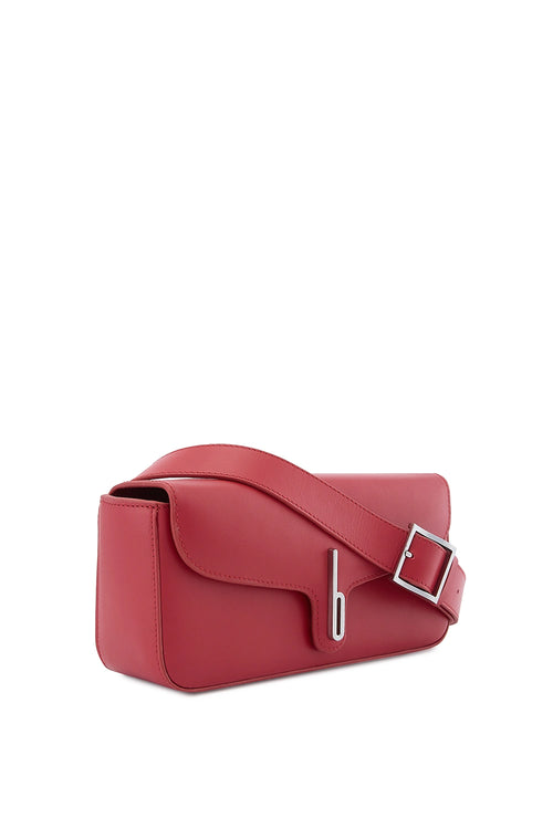 Claudia Nappa Mulberry Crossbody Bag