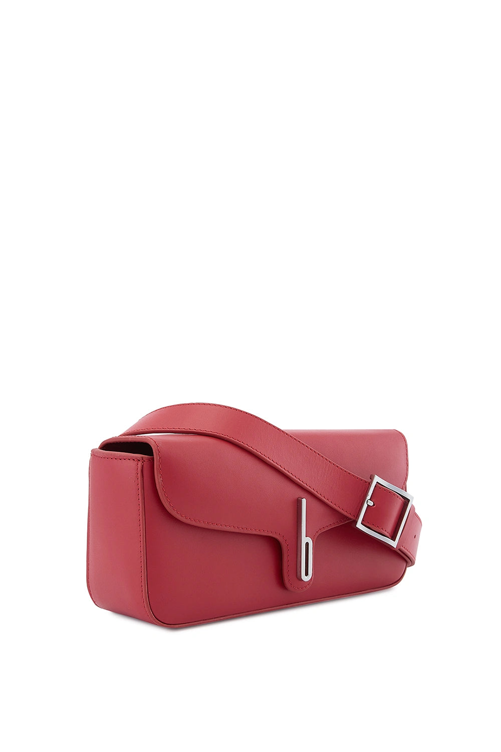 Claudia Nappa Mulberry Crossbody Bag