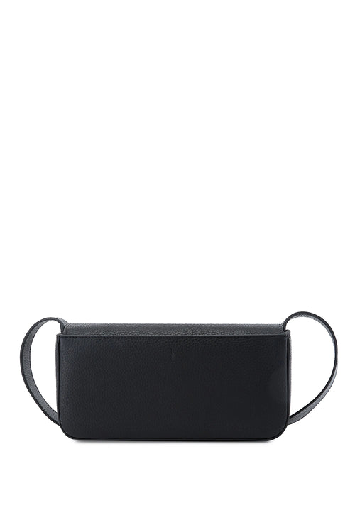 Claudia Pebble Black Crossbody Bag