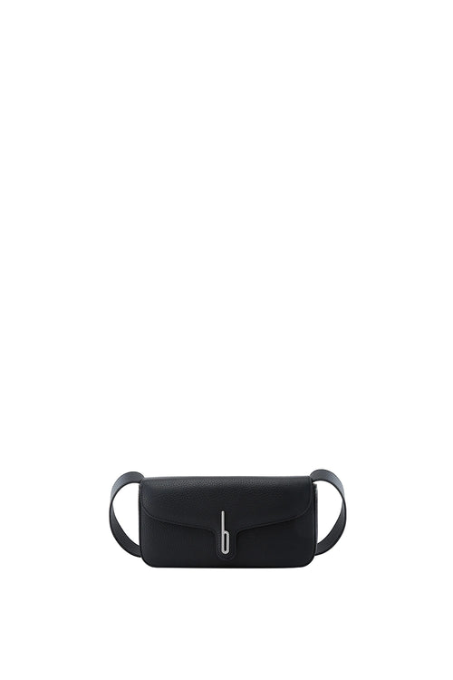 Claudia Pebble Black Crossbody Bag