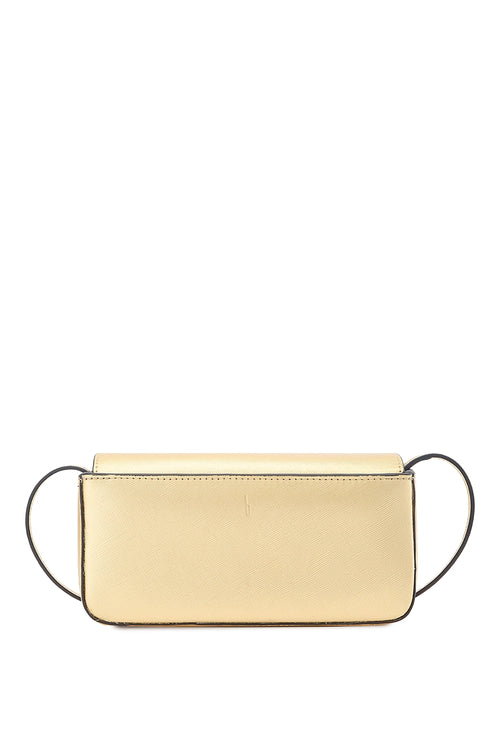 Claudia Mini Metallic Gold Crossbody Bag