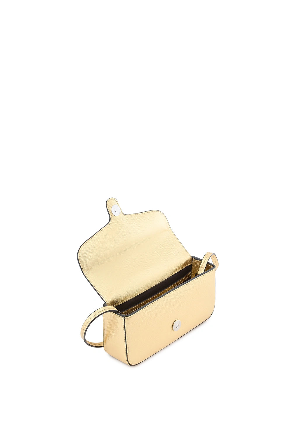 Claudia Mini Metallic Gold Crossbody Bag