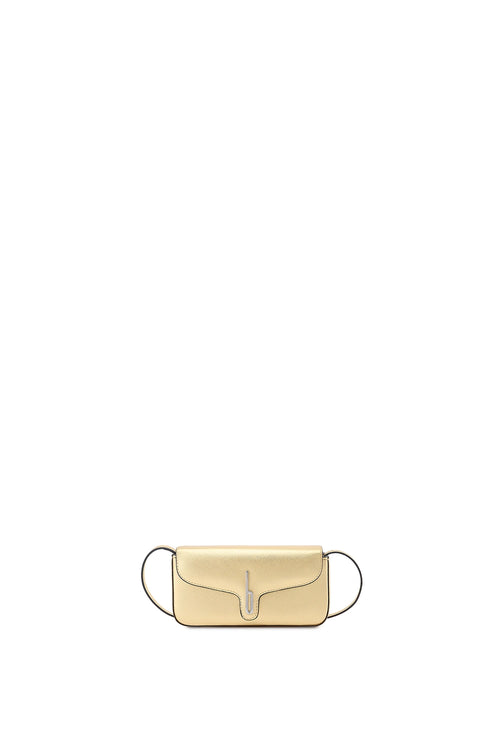 Claudia Mini Metallic Silver Crossbody Bag