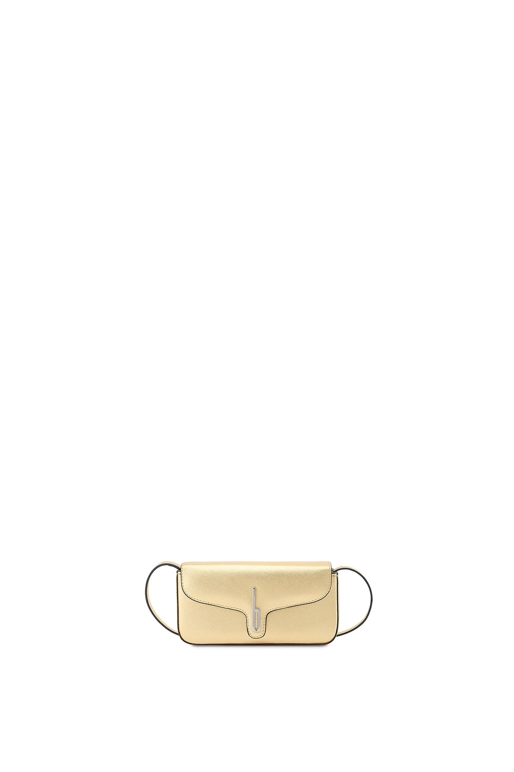 Claudia Mini Metallic Silver Crossbody Bag