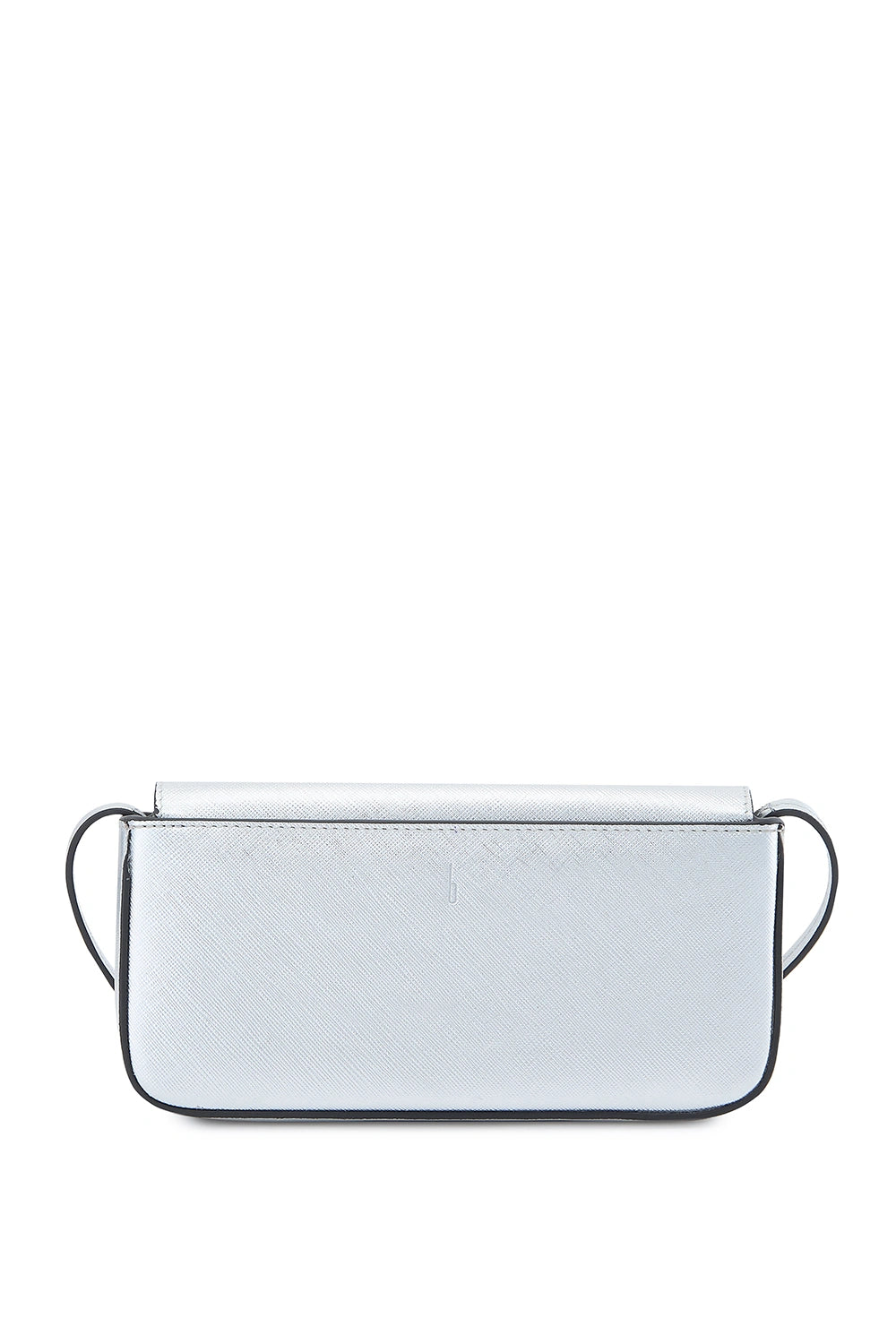 Claudia Mini Metallic Silver Crossbody Bag