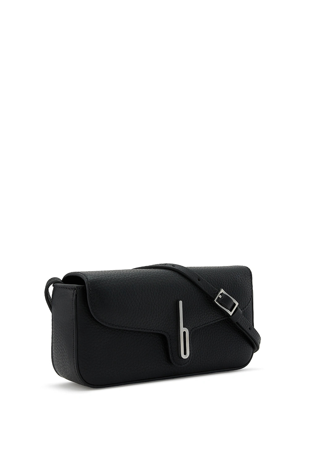 Claudia Mini Pebble Black Crossbody Bag