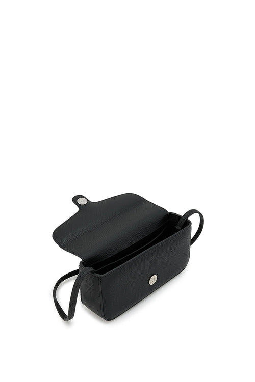 Claudia Mini Pebble Black Crossbody Bag