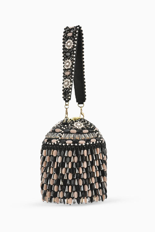Black Peach Stone Starry Bucket Bag