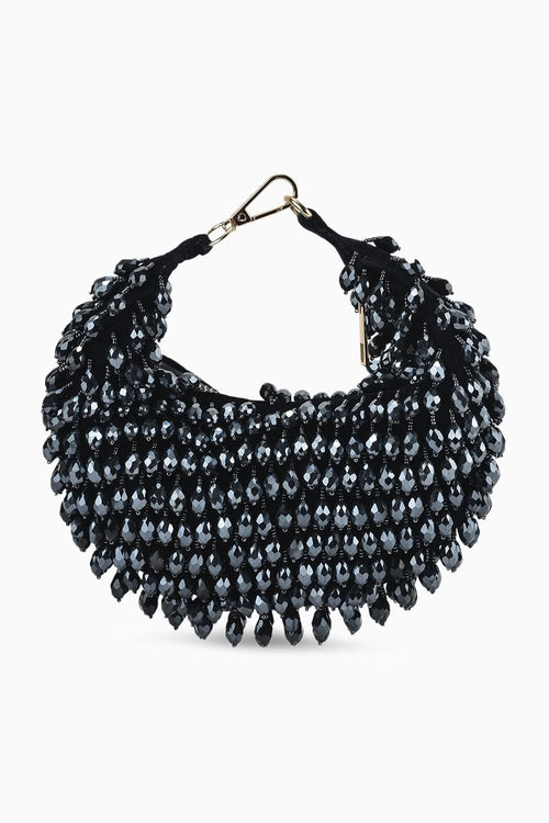 Black Nano Crystal Boat Bag