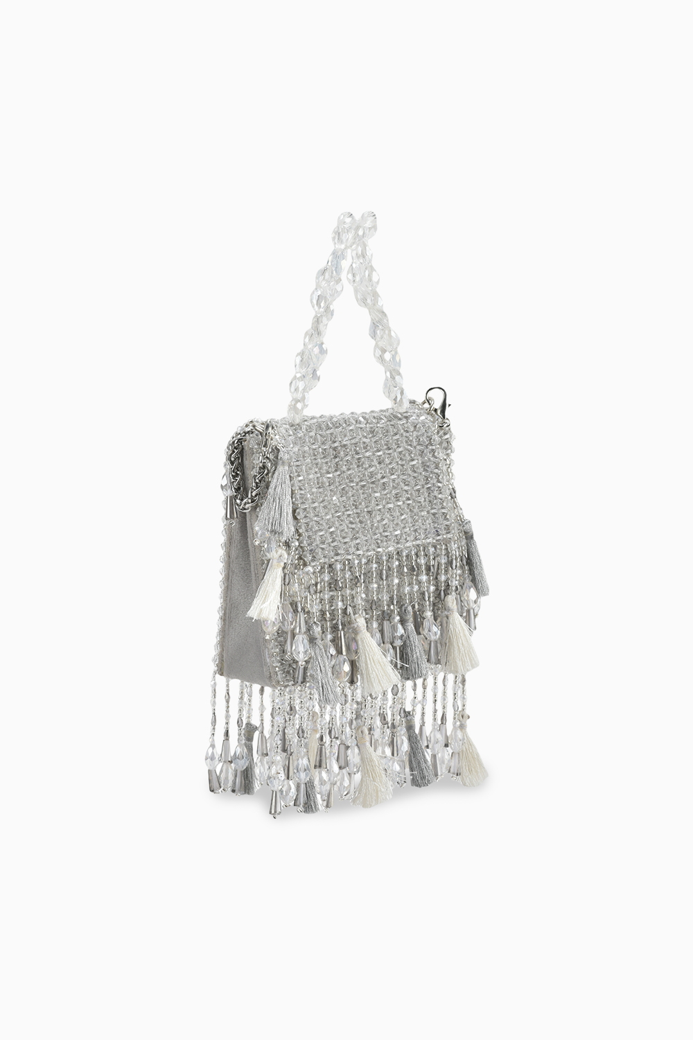 Daphne Silver Crystal Bag