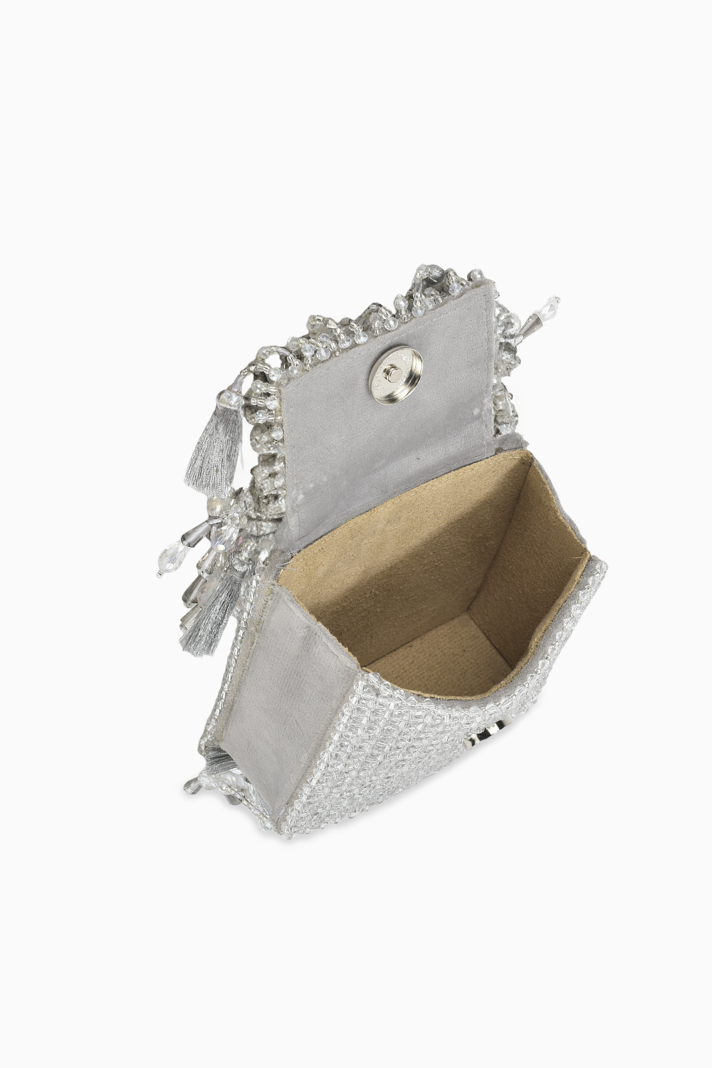 Daphne Silver Crystal Bag