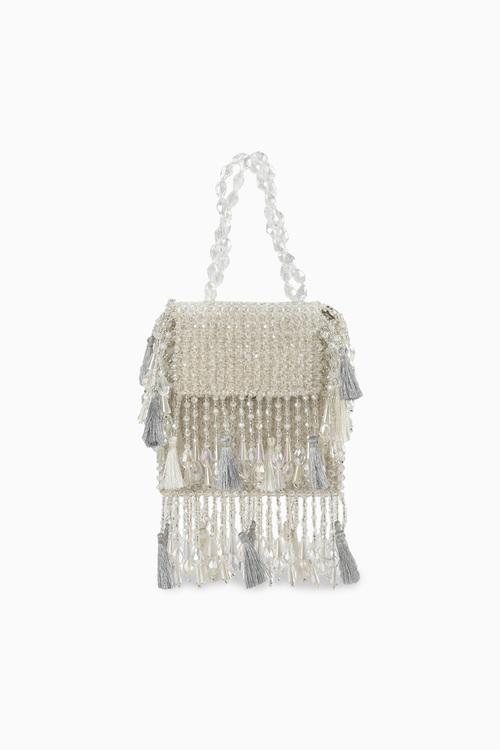 Daphne White Crystal Bag