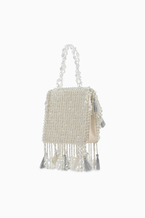 Daphne White Crystal Bag