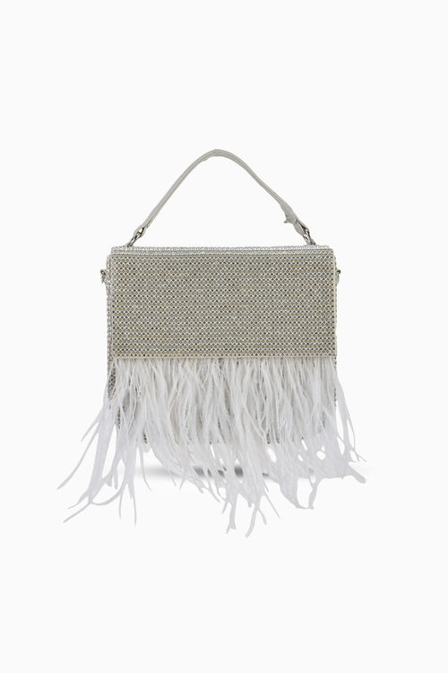 White Feather Flow Box Bag