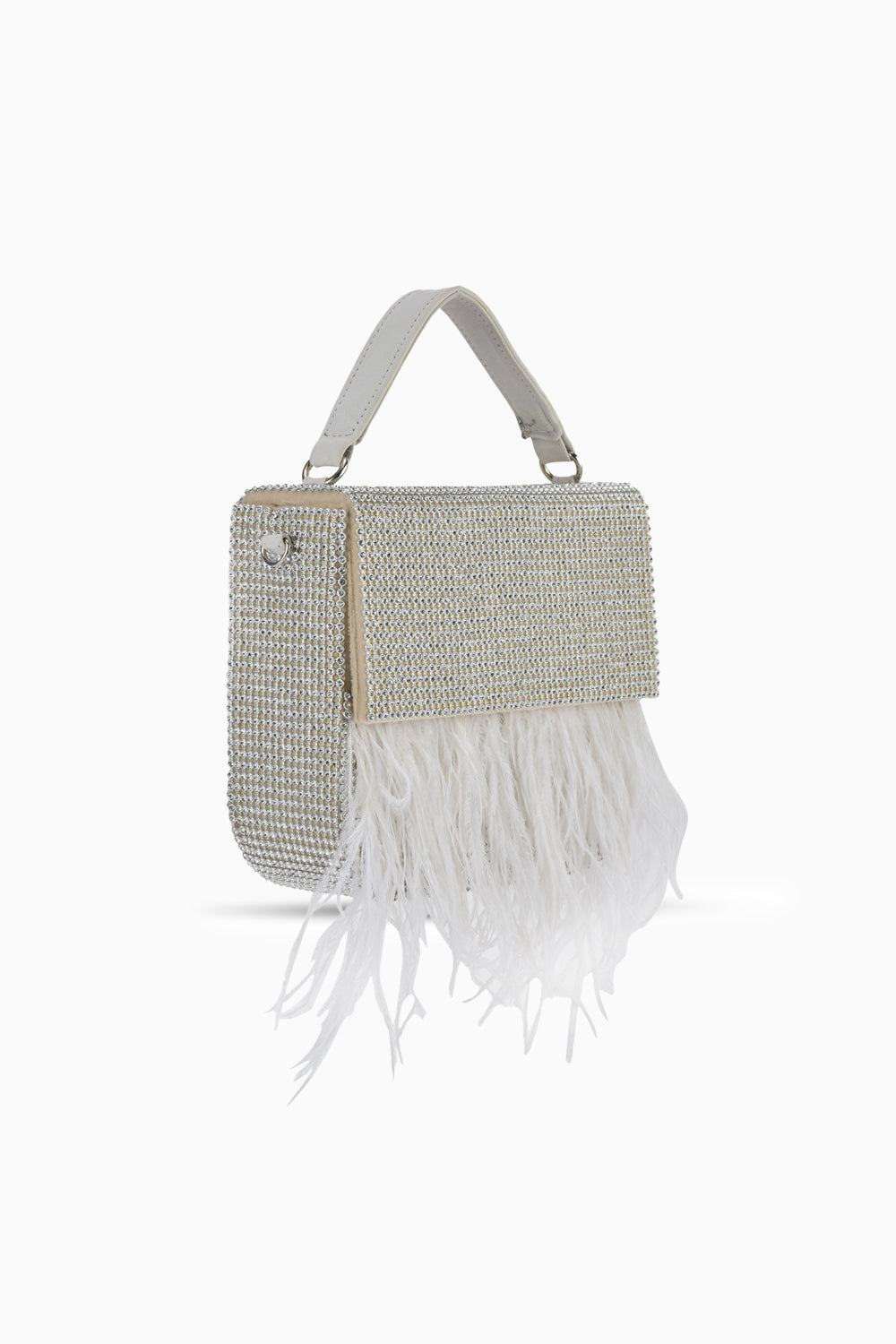 White Feather Flow Box Bag