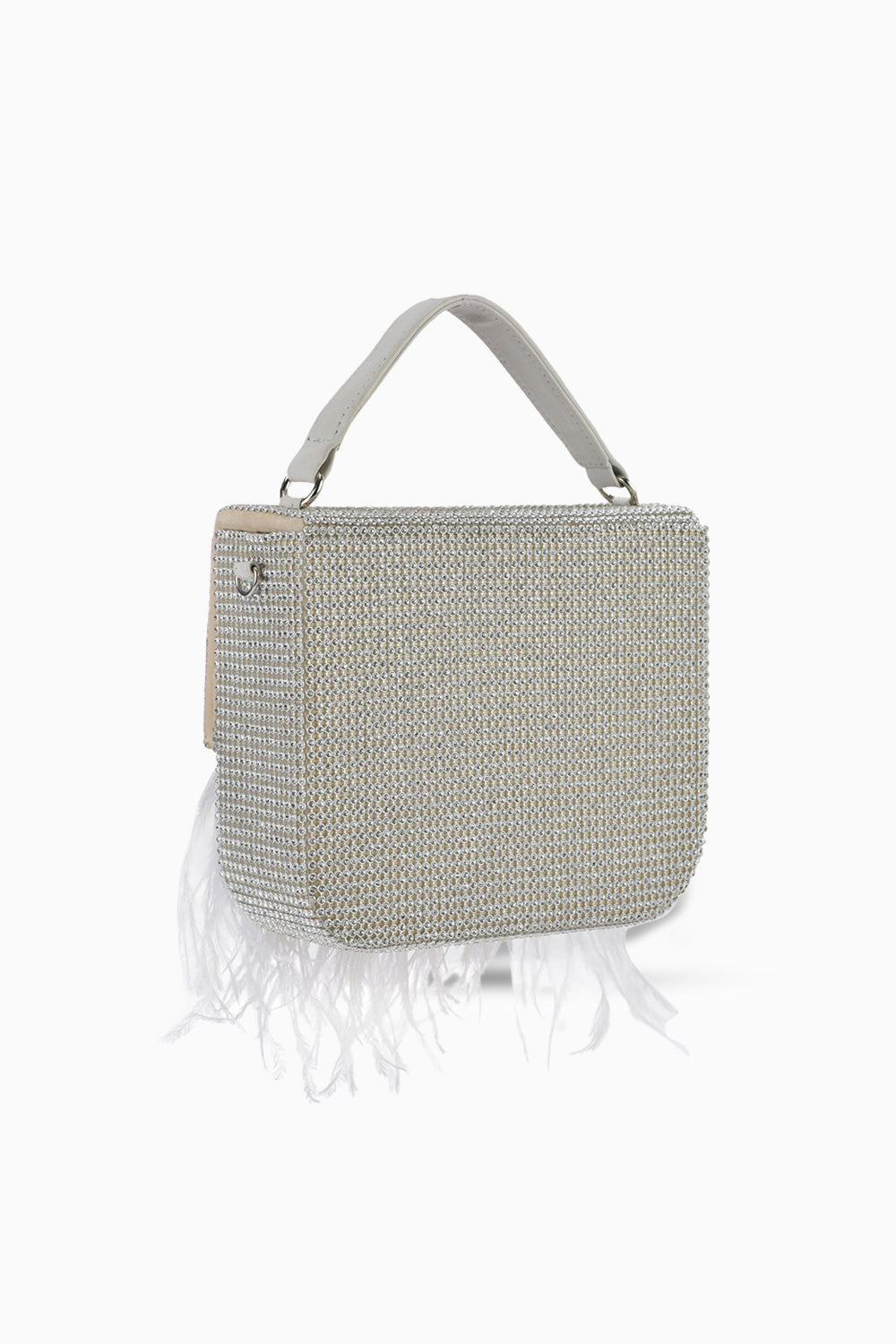 White Feather Flow Box Bag