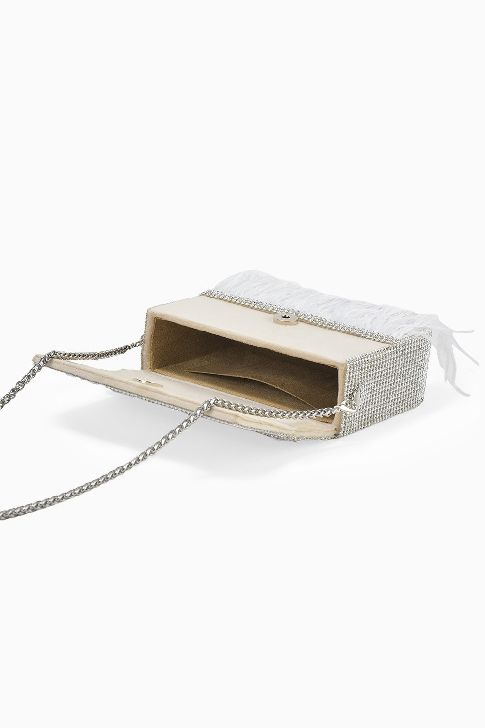 White Feather Flow Box Bag