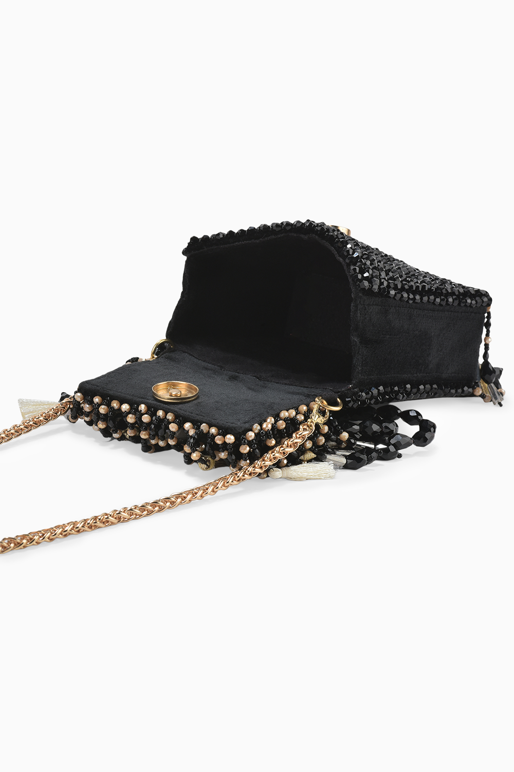 Daphne Black Crystal Bag