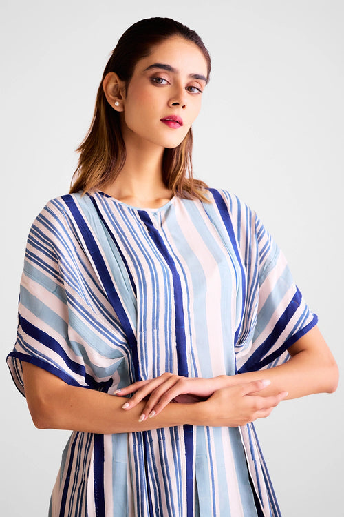 Blue Block Printed Co-ord Set