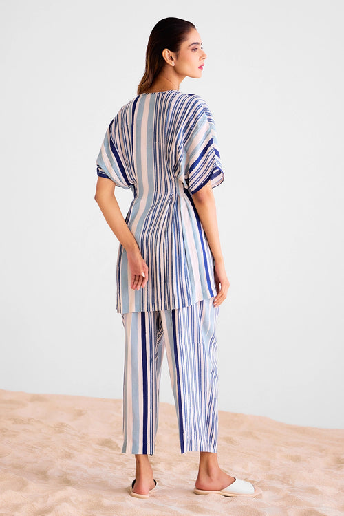 Blue Block Printed Co-ord Set