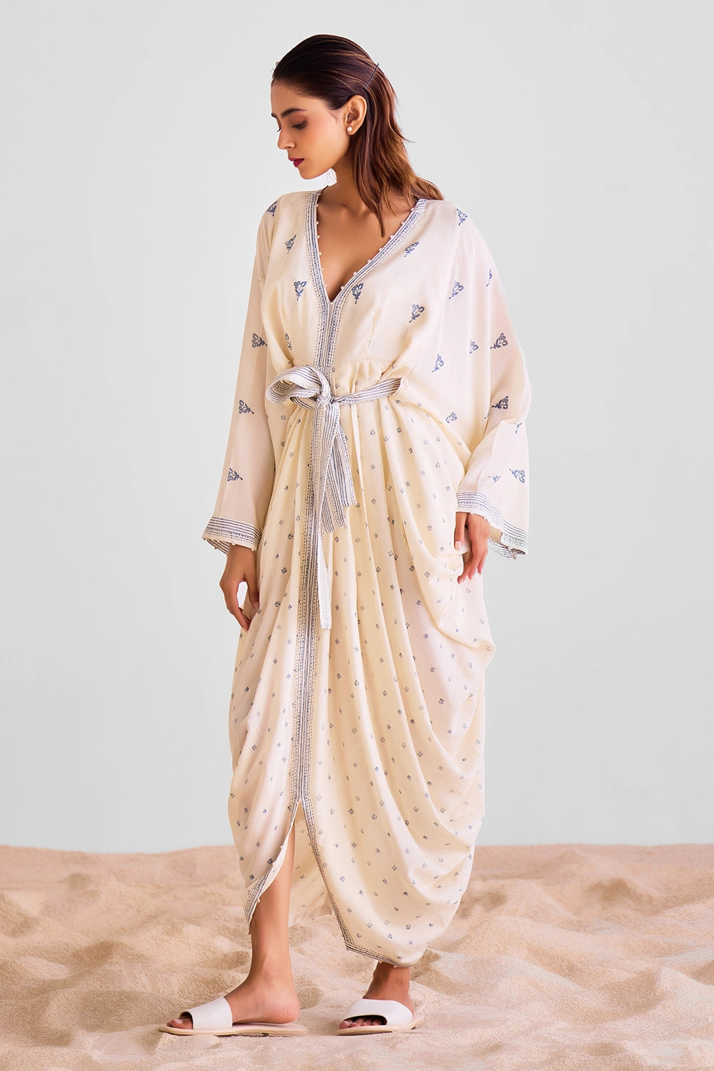 Off White Kaftan Dress