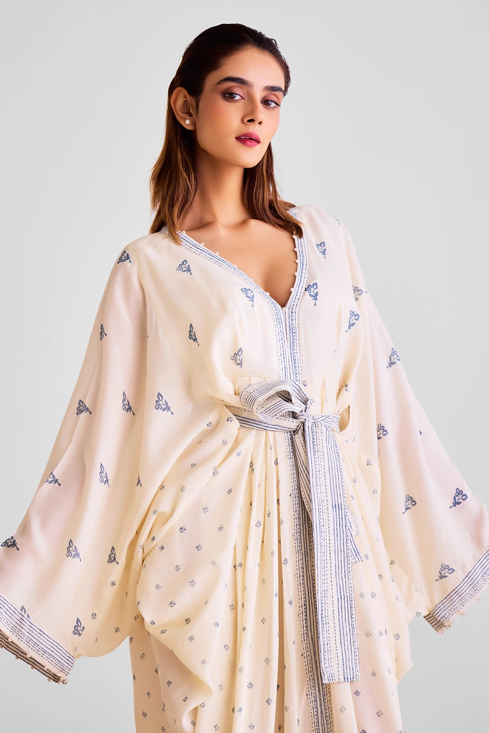 Off White Kaftan Dress