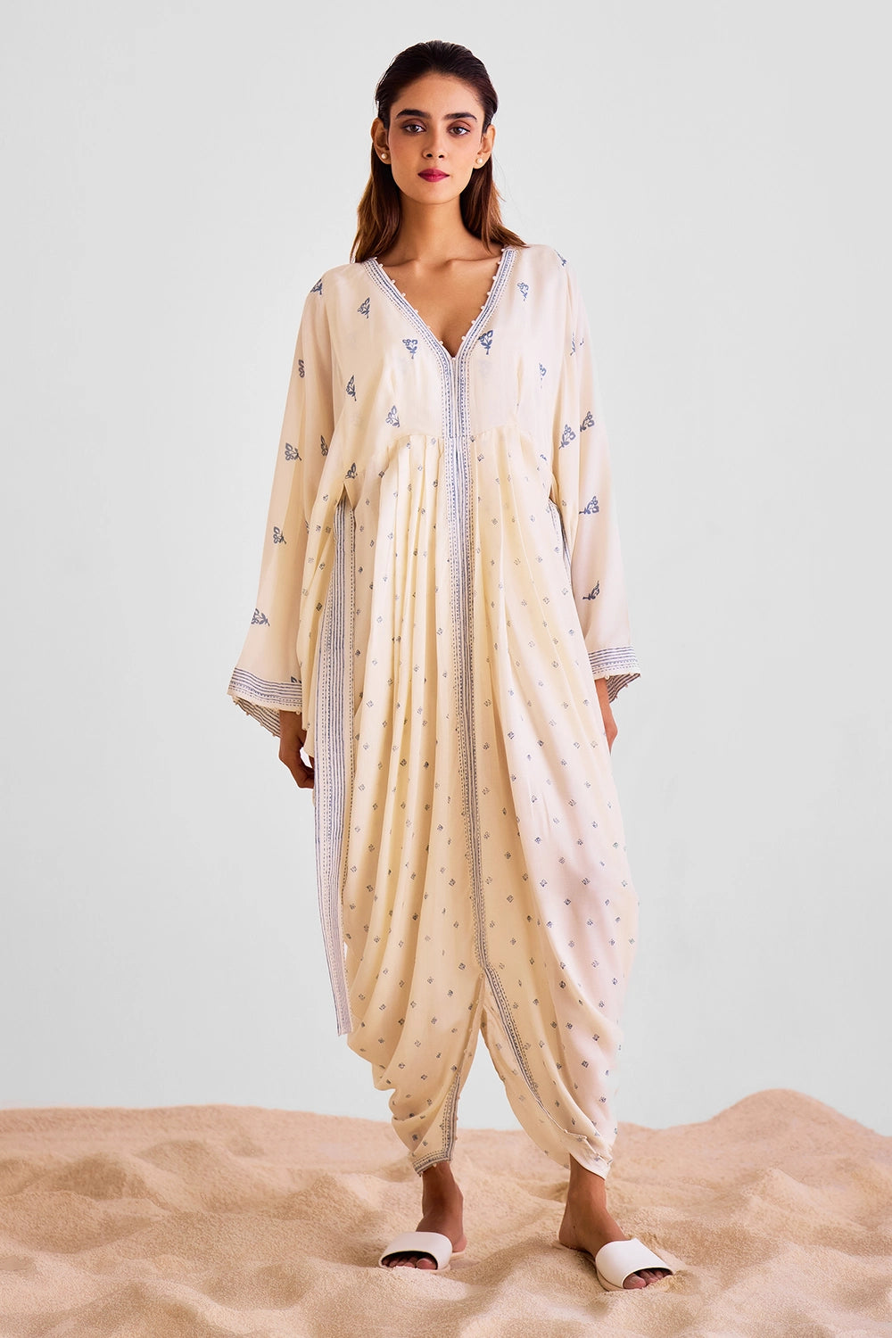 Off White Kaftan Dress