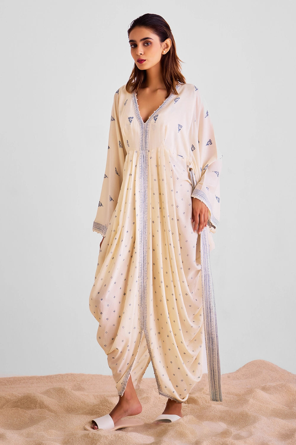 Off White Kaftan Dress